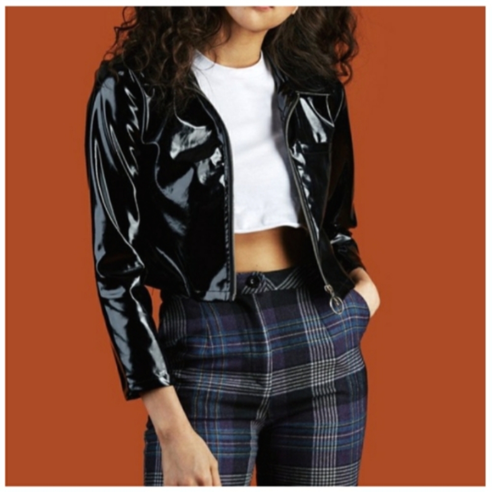 UNIF Cropped Vinyl Jacket